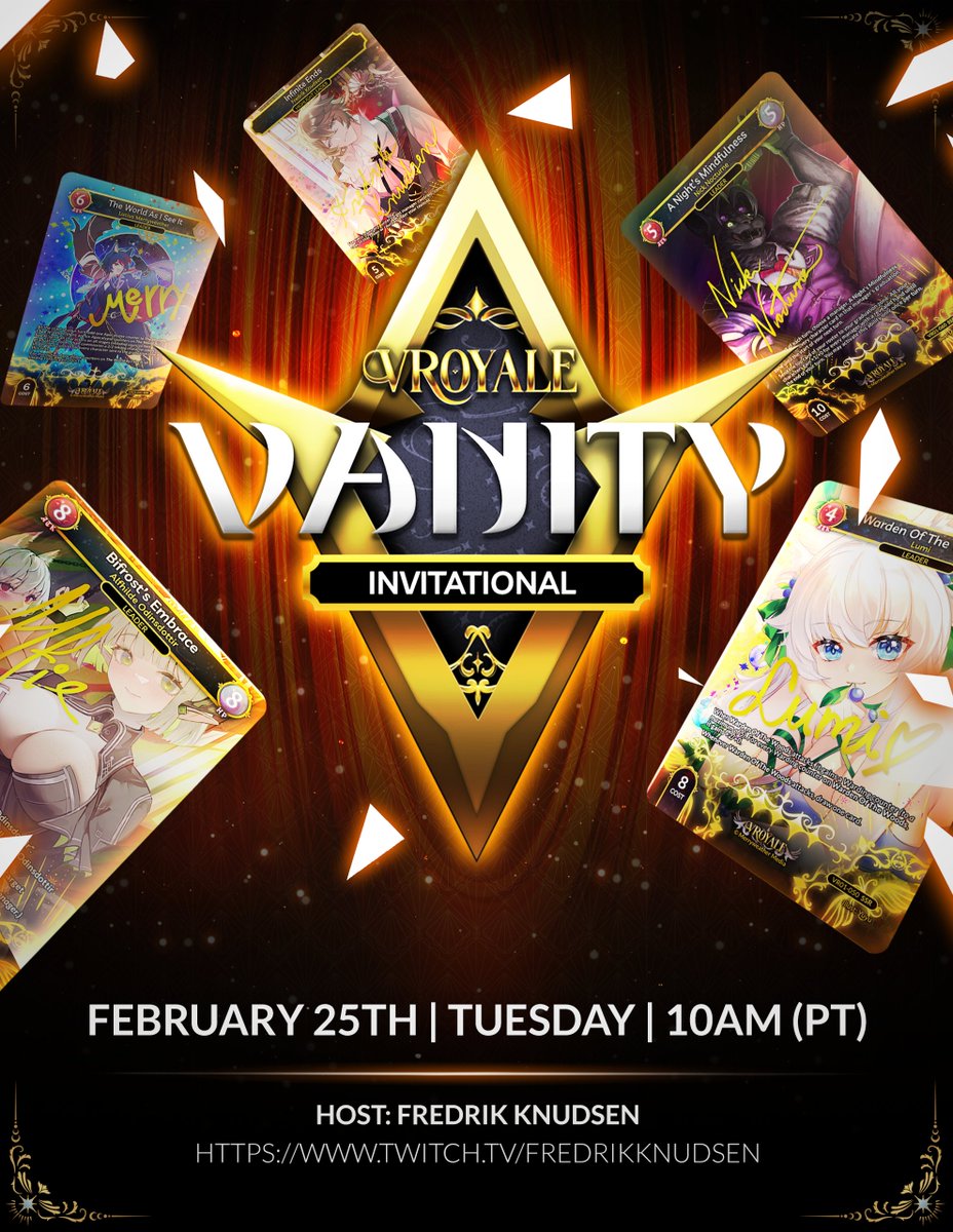 FredrikKnudsen_'s tweet photo. This Tuesday, the first VRoyale invitational content creator tournament will be hosted on my channel: https://t.co/VcwKJTE0XF