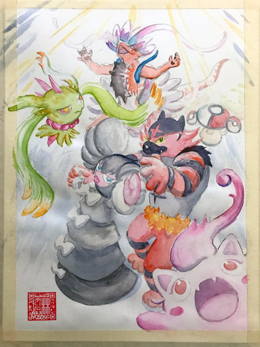 Couldn't get these finished tonight but the ideas are down:
Electric Pinball for <a href="/stickbugged_lol/">dyl</a> and
Fake Out Tango for <a href="/WolfeyGlick/">Wolfey</a>.

Good luck to you both in the #PlayPokemon #PokemonVGC finals today at #PokemonEUIC!