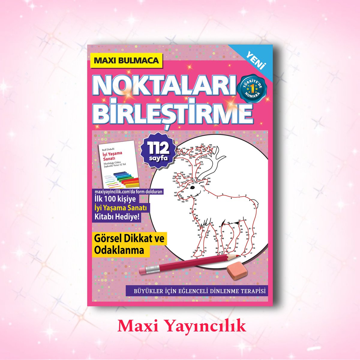 maxiyayin's tweet photo. Noktaları Birleştirme,

Dergiyle birlikte https://t.co/TUD6ek694i adresindeki formu dolduran ilk 100 kişiye "İYİ YAŞAMA SANATI" kitabı hediye 🎁

Migros 
Carrefour, 
Çağdaş Marketleri ile 
D&R zincir mağazaları, 
Trendyol - Hepsiburada, Amazon ve
tüm dergi - gazete  satış  noktalarında.

#bulmaca #bulmacalar #terapi