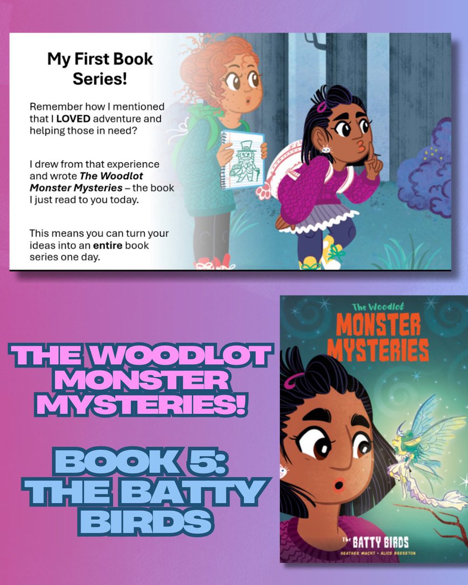 I get to read this #CB series to 400 students next week! Part of my presentation is letting them know how I got started/got my ideas for books. My fav part is letting them know they can be authors, too!🩷

Pulished by: <a href="/ABDOpublishing/">ABDO</a> 
Illo by: Alice Brereton

#amwriting #kidlit