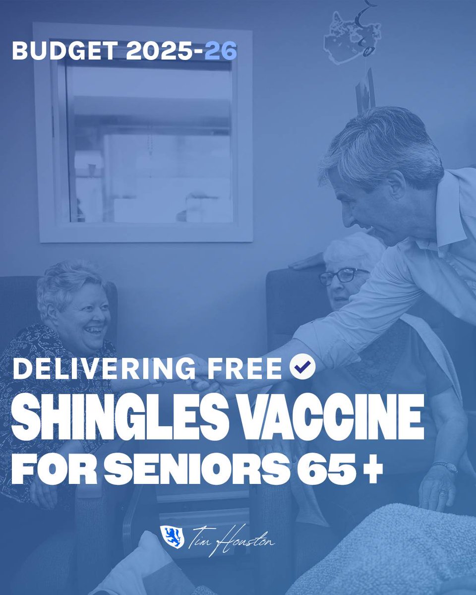 In Budget 2025, our government announced that we will cover the cost of the shingles vaccine for Nova Scotians over 65. That's one way we are making it happen for seniors in Nova Scotia.

You can read more of the budget here: novascotia.ca/budget