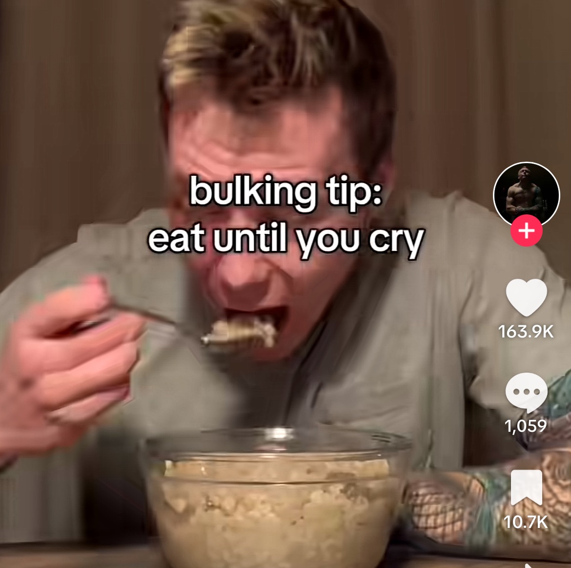 August_8_th's tweet image. I hope one day I can be a fraction as disordered as gym bros on TikTok