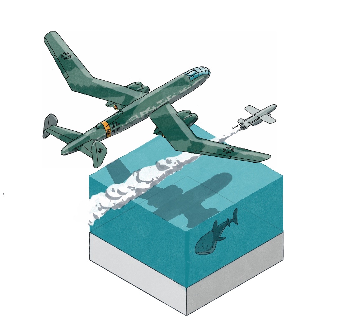 Tinymagica's tweet image. Blohm und Voss P.188.04 with Henschel Hs 293 antiship missile.

#Luft46 #isometricart #isometry #digitalart #procreate  #ocean #luftwaffe #secretprojects