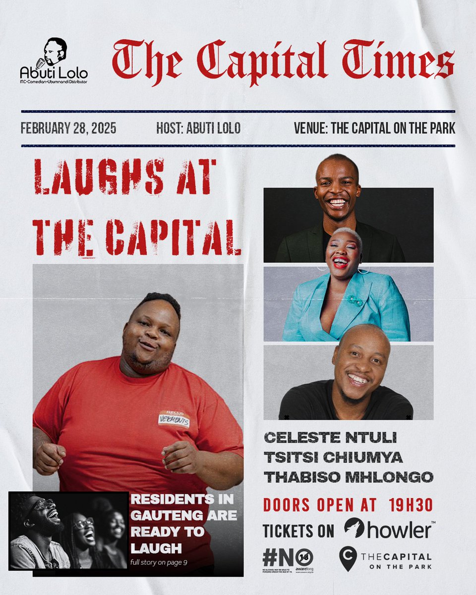 Hi everyone, Ke kopa repost 

howler.co.za/thecapitallaug…