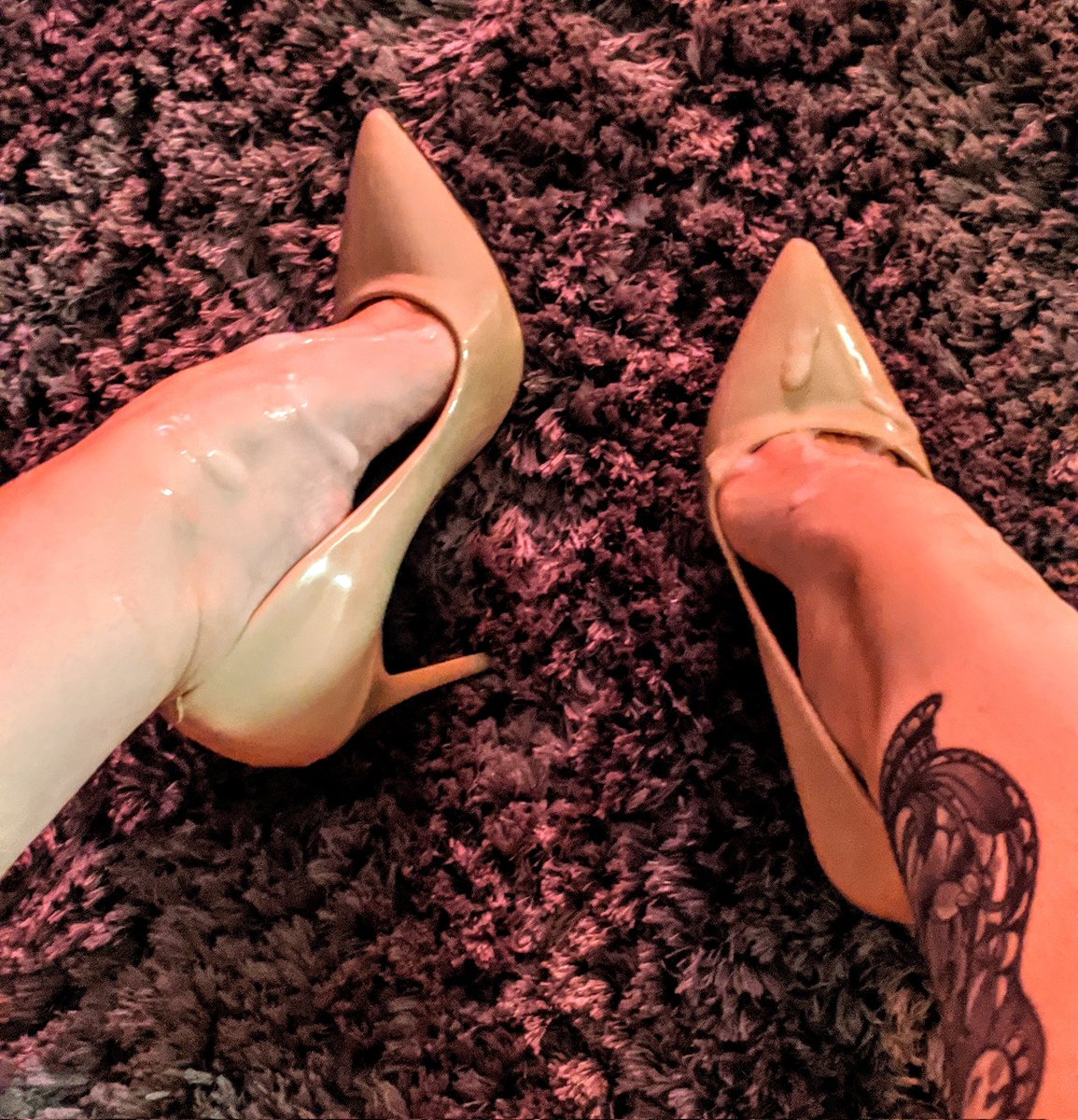 He got a little excited.. he'll be cleaning them up !!

#shoejob #cum #footjob