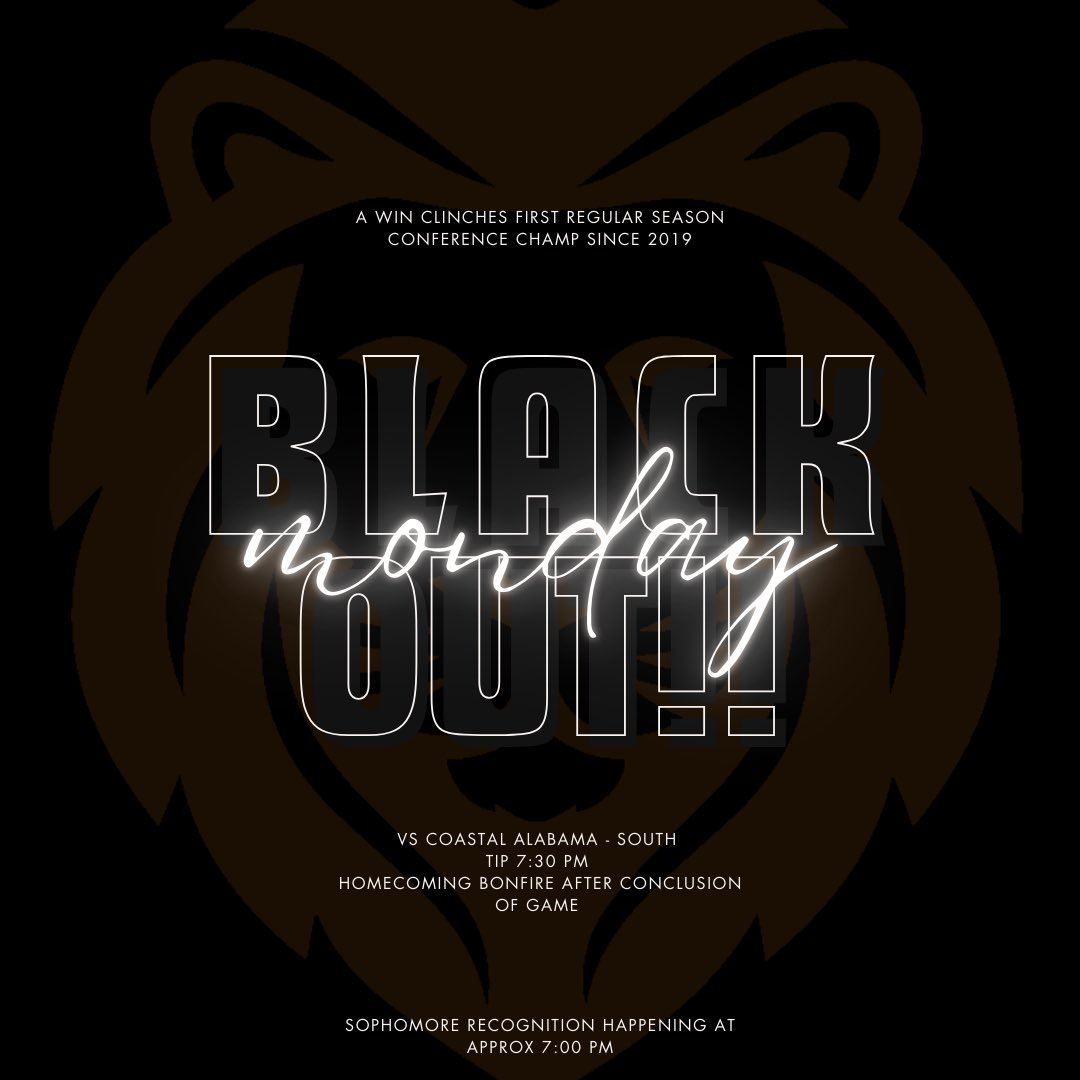 WallaceStHoops's tweet image. HUGE NIGHT on Monday inside Traditions Bank Arena!!
Win and we are Regular Season Conference Champs! 
You can participate in the BLACK OUT to help that happen!! Prize to first 50 students!!

It’s SOPHOMORE Night as well and we will honor them at 7 !!
Bonfire after the game!!