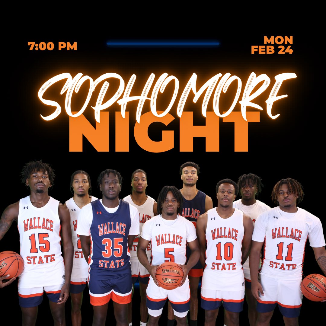 WallaceStHoops's tweet image. HUGE NIGHT on Monday inside Traditions Bank Arena!!
Win and we are Regular Season Conference Champs! 
You can participate in the BLACK OUT to help that happen!! Prize to first 50 students!!

It’s SOPHOMORE Night as well and we will honor them at 7 !!
Bonfire after the game!!