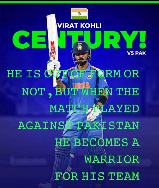 #ViratKohli #INDvsPAK

82* FOR W IN ALL FORMATS...

51* IN ODI'S

👑King👑 Finishes The Match 
with In style💯...Against Pak.

INDIA WON THE MATCH...
<a href="/imVkohli/">Virat Kohli</a> , <a href="/BCCI/">BCCI</a>