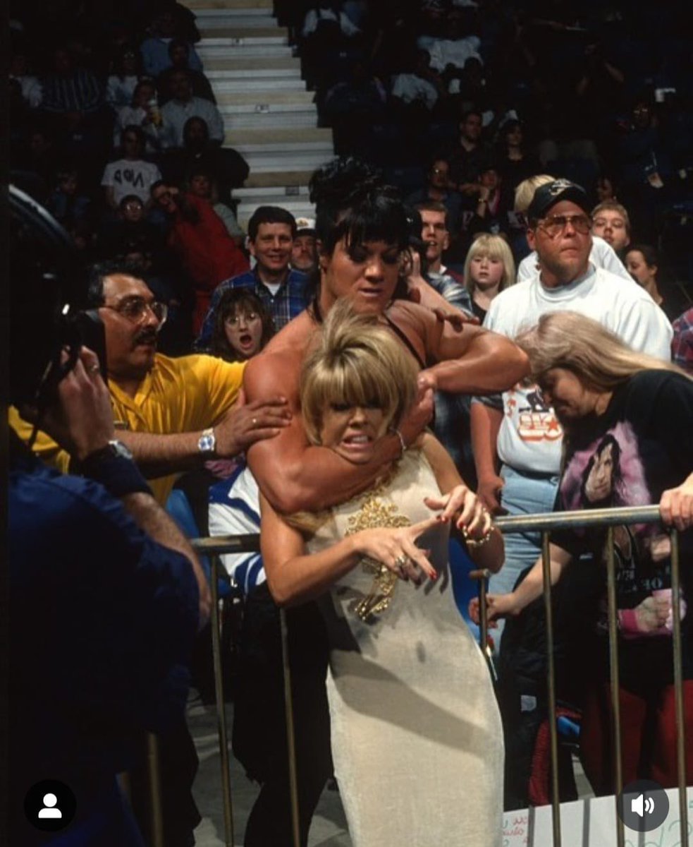 Joanie and I when she debuted on RAW. I ALWAYS told everyone to work "snug" with me...you can see it in my face!