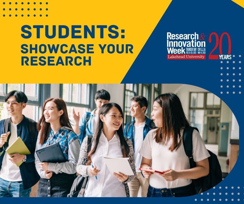 🎓 Students, come support your peers! 🎓

Celebrating students at #RIWeek2025! From undergrad to grad, see the incredible work of Lakehead U students.

✅ Discover innovative research and academic excellence
✅ Connect with faculty &amp; industry leaders

🔗 buff.ly/42MYR62