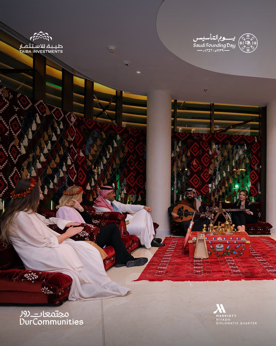 DarraqSa's tweet photo. As we relive the spirit of our Founding Day celebration at the Marriott Diplomatic Quarter, we feel immense pride and gratitude for this exceptional event, which included cultural performances, heritage market, and interactive activities. https://t.co/D98QFrpZi1