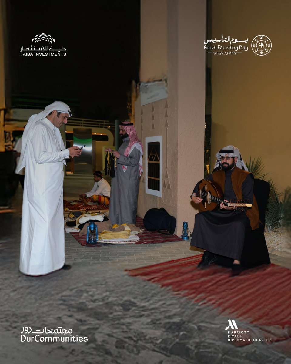DarraqSa's tweet photo. As we relive the spirit of our Founding Day celebration at the Marriott Diplomatic Quarter, we feel immense pride and gratitude for this exceptional event, which included cultural performances, heritage market, and interactive activities. https://t.co/D98QFrpZi1
