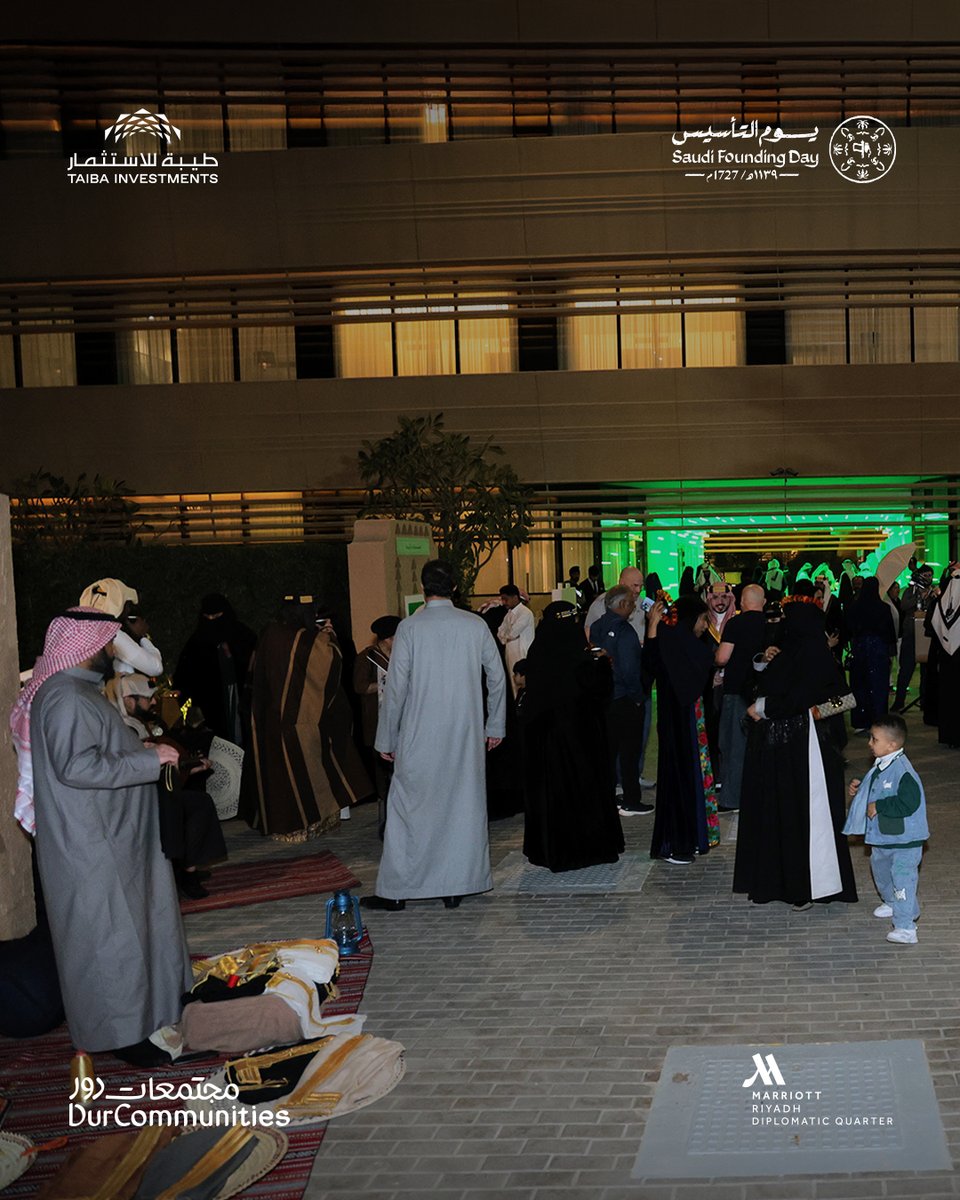 DarraqSa's tweet photo. As we relive the spirit of our Founding Day celebration at the Marriott Diplomatic Quarter, we feel immense pride and gratitude for this exceptional event, which included cultural performances, heritage market, and interactive activities. https://t.co/D98QFrpZi1