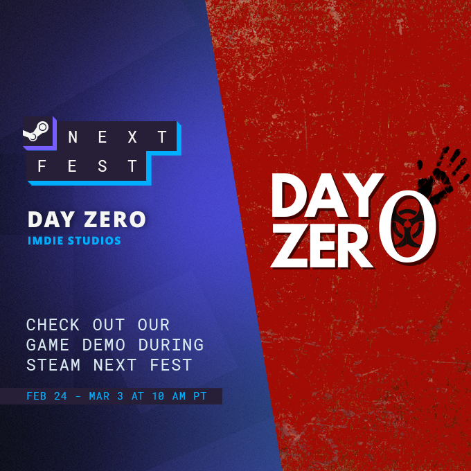 imdiestudios's tweet photo. Day Zero is live on Steam Next Fest! 🚀🧟‍♂️
The world is collapsing—how will you survive? Experience a gripping, choice-driven zombie survival adventure where every decision changes your fate.
🔹 Play the demo now 🔹 Explore multiple story paths 🔹 Add Day Zero to your Wishlist! https://t.co/Kk6bsbIgx8