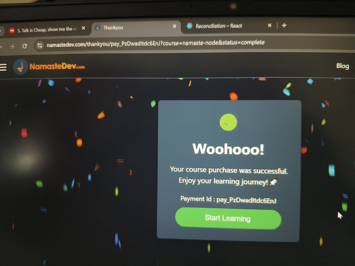 rutu609's tweet photo. Big thanks to @akshaymarch7 for the special discount during Ind vs Pak! My friend just got the Node.js course....now it's time to study hard and make the most of it. If you grabbed a course too, don't let it go to waste. Keep learning, keep growing @KatakamPallavi  #INDvsPAK https://t.co/6OS6u7KE89
