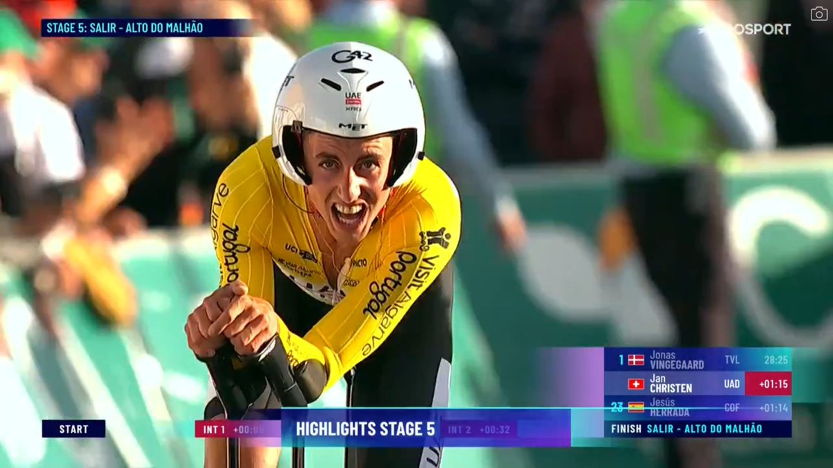 faustocoppi60's tweet image. That's how pain looks like. Hats off to the Yellow Jersey for pushing himself over the limit and exploding in big fashion on Malhao.  
#VoltaaoAlgarve