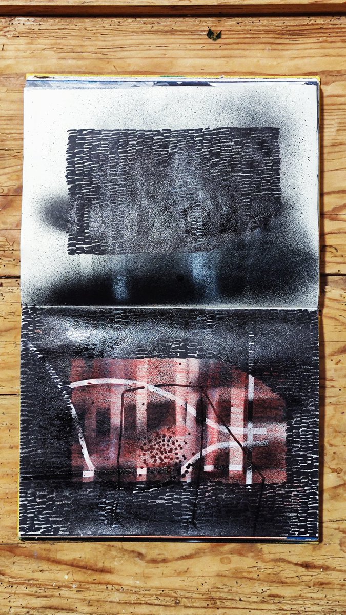 MarioMatokovic's tweet photo. Works shaped by constant absorption of my surroundings—nature, streets, abandoned spaces, the internet. Always evolving, never truly finished. The process is most important in the life and art ⬛
#sketchbook #drawing https://t.co/C7LSpQ0zcA