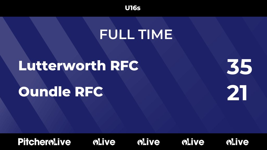 FULL TIME: Lutterworth RFC 35 - 21 Oundle RFC
#LUTOUN #Pitchero
pitchero.com/clubs/lutterwo…
