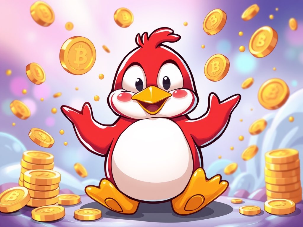 RedPenguin's tweet photo. GOLD MEMBER NFT is live & $RPENGU’s cooking! Snag your spot before this penguin flies!
#RedPengu #NFTDrop https://t.co/m7wC9yAahw