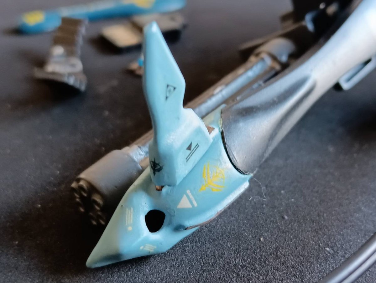 HSCustomizer's tweet image. #戦場の絆 #グフカス　ガトシー装備も出来ます(笑)マイクツノ左右どちらもマグネットで直立、無駄にグラマラスに削り仕上げたので手にしたら馴染みます。23/24個目、銘は『疾風』