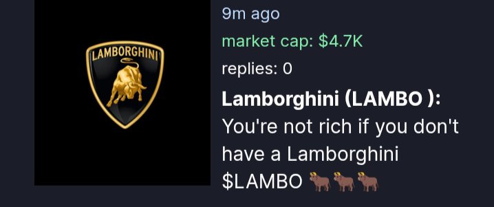 Ryan_ygprtm's tweet photo. @pumpdotfun When Lamborghini joins @pump.fun 8bVqq6LXJQ8bXMhyEhM2dtZ4yEEeJ4jKZUDfA1fdpump https://t.co/uifx6fZQsO
