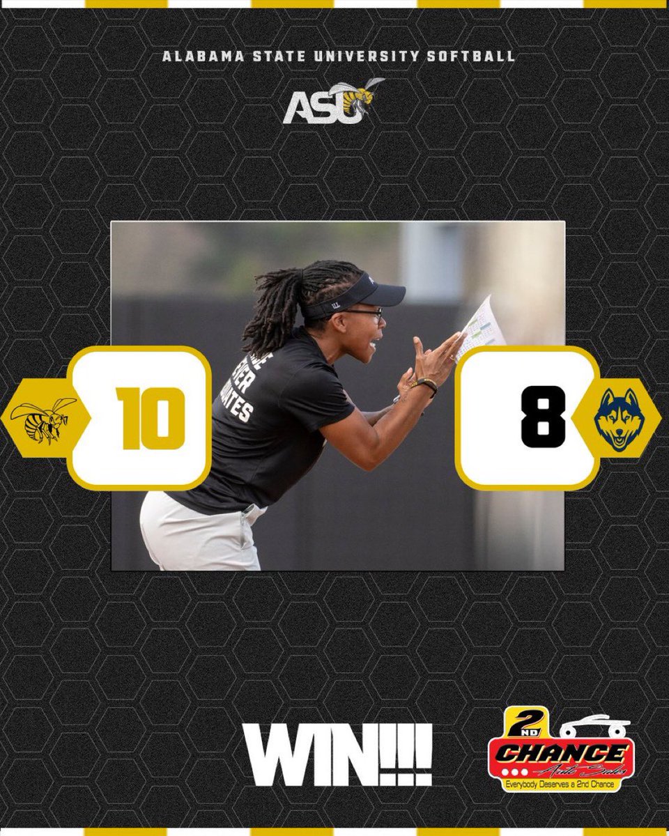 BamaStateSports's tweet photo. Congrats to @BamaStateSB and Coach Camise Patterson on picking up her first win as head coach at Alabama State!

#SWARMAS1 https://t.co/tai6INmomY