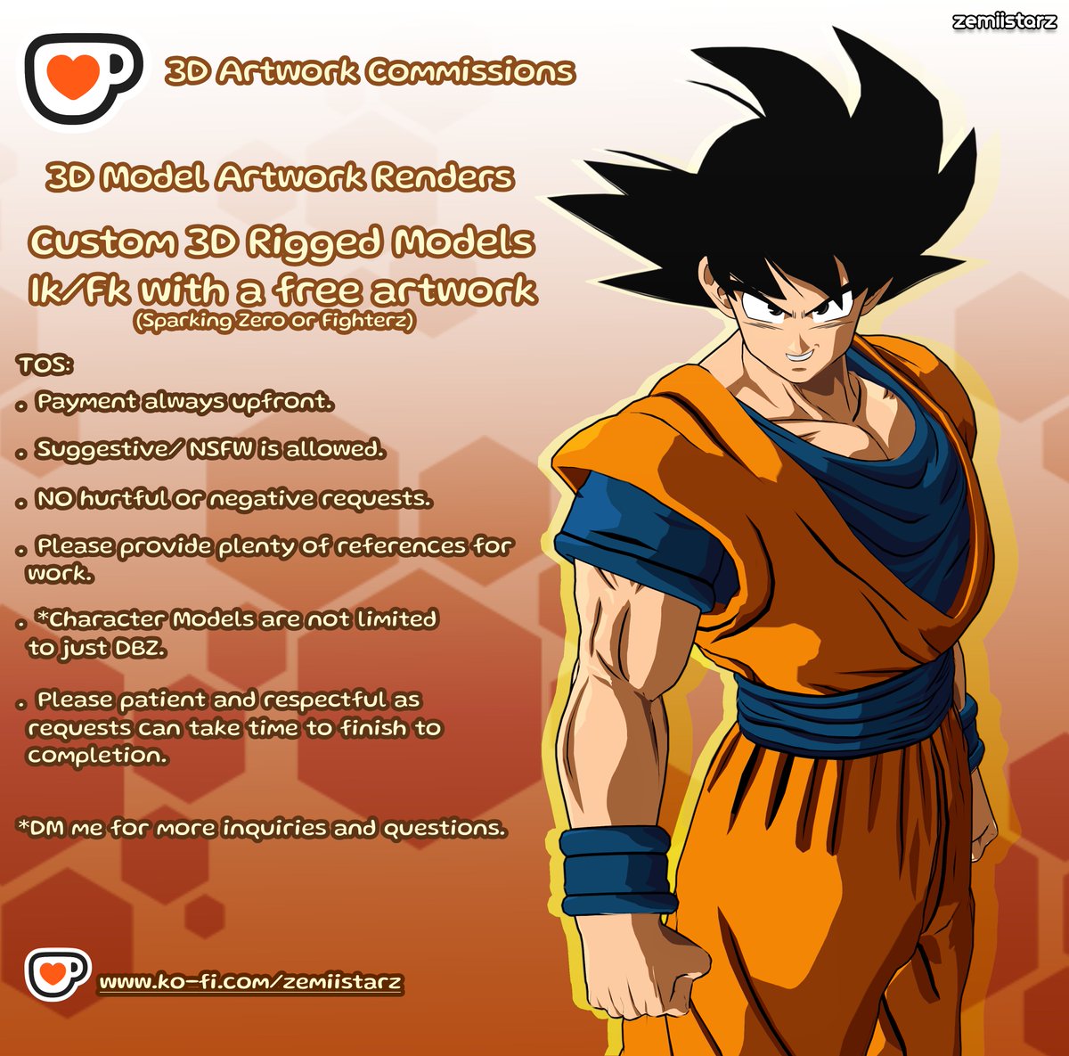 zemiistarz's tweet image. New Ko-fi sheet for C*omms!
Slots are open all year long but are limited to 10 slots, so first come, first served.
I'll refill the slots accordingly as I get requests done.
DM me for more info 📥 As always, thanks for the support and donations ❤️
ko-fi.com/zemiistarz