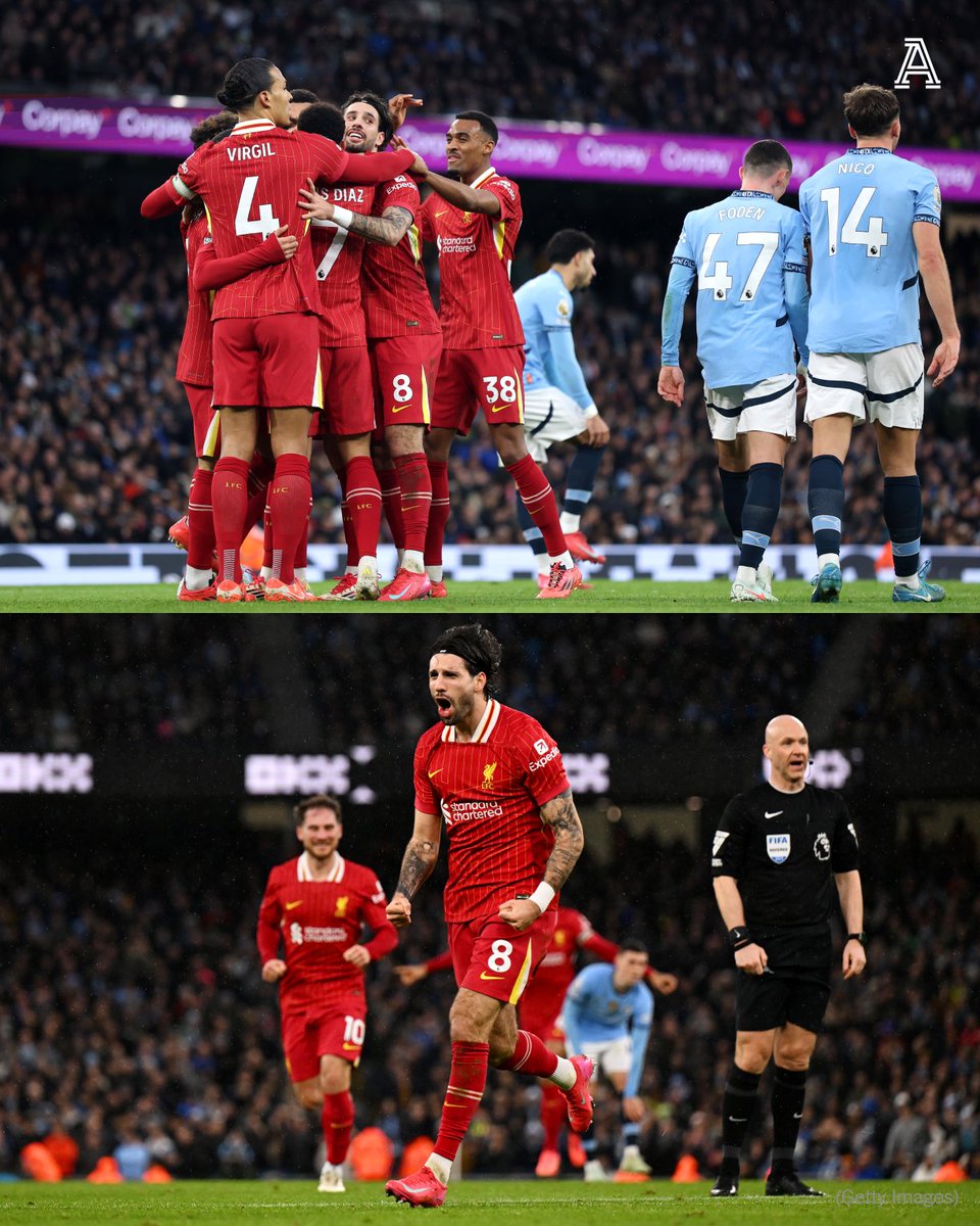 Mohamed Salah and Dominik Szoboszlai have swept Liverpool into a half-time lead against Manchester City at the Etihad. No player has been involved in more Premier League goals against Pep Guardiola's side