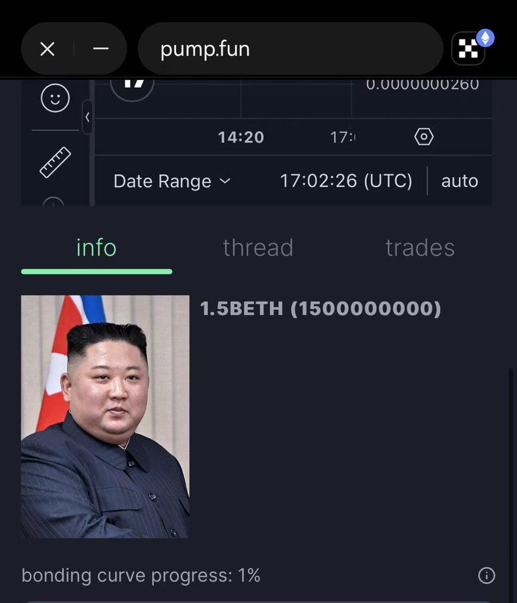 朝鲜黑客把500000的秦始皇拉菲了，自己领袖的15亿还在内盘，会不会来冲！？

顶级嘲讽叙事，内盘中冲，让黑客看见来拉盘！
ca：4QxhyUsn8KNqed8q8NJBSeDL9KAZhMLnWkB4w5K5pump