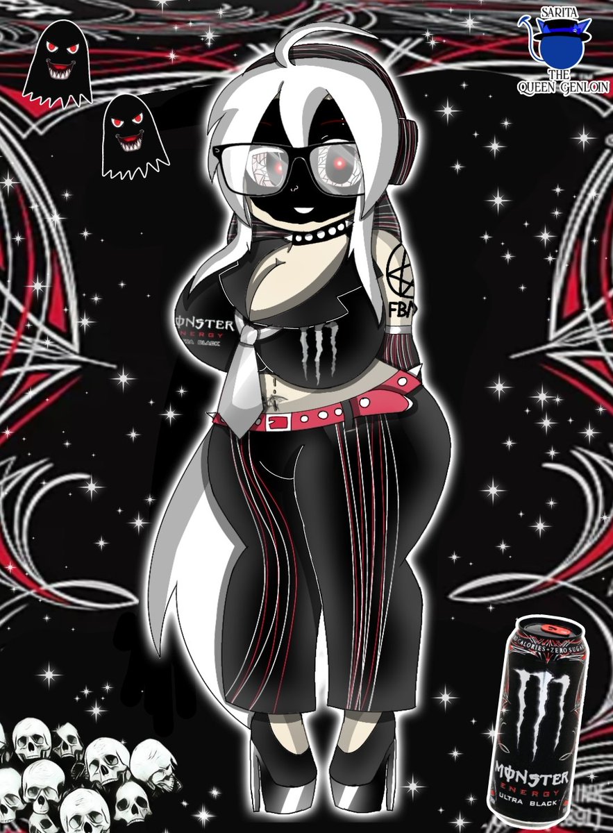 SayloinRiki's tweet photo. Skyler Haku in Ultra Black Monster Energy!
<3 😈☠️🖤🍺✨
.
#horrorvocaloid #skylerhaku #gothicgal #ultrablack #monsterenergyultrablack #thickgirl #blackface #monstergirl #curvygirl #sexygirl #bustygirl #voluptuous #emogirl #hotgirl #tracingart #fixingart #digitalart #thickart https://t.co/vm8FDTE0Vz