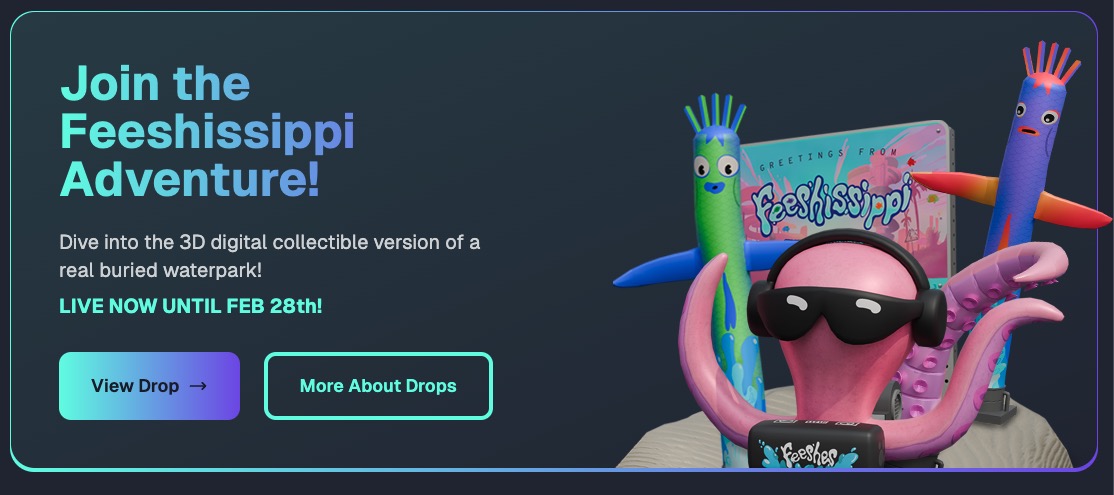 If you've got $5 USDC on <a href="/base/">Base</a> to spare and want to help test my drop system in the final few days and get an Animated 3d Collectible you can use in AR/etc now is the time.   

Bonus perks for grabbing even just one!
feeshes.com/store/collecti…