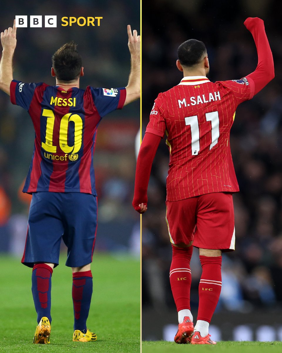 Mo Salah has scored and assisted in 11 Premier League games in 2024-25, the most by a player in a single season in one of Europe's big five leagues since Lionel Messi in 2014-15 (also 11).

Wow 😳