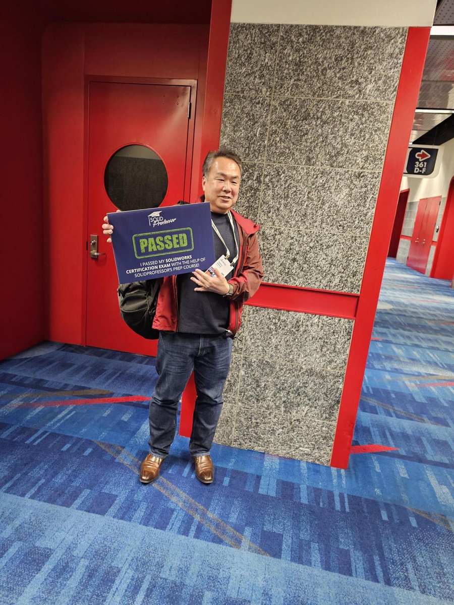 We’re live at #3DXWorld and excited to connect with you! If you’re taking your certification test today, stop by our table on the 3rd floor (Rooms 362-372) to grab some SolidProfessor goodies. See you there!