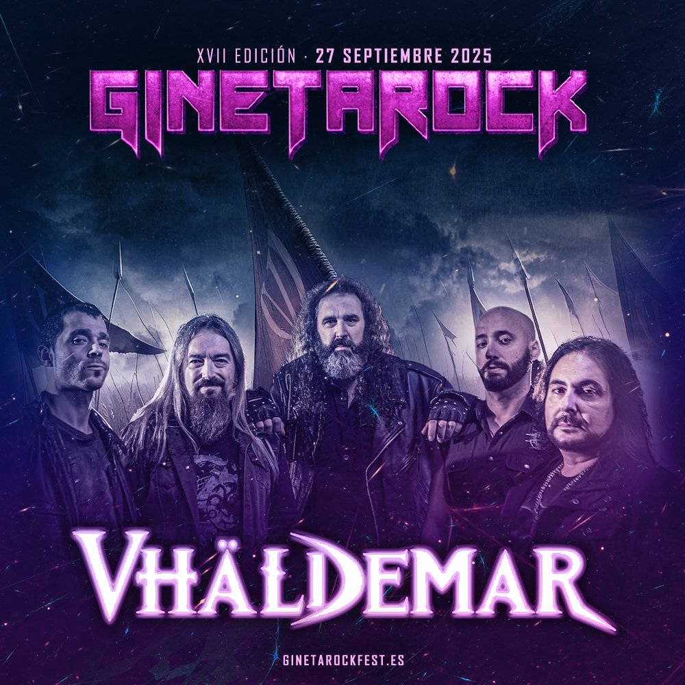 InfoVhaldemar's tweet photo. VHÄLDEMAR en la XVII edición del mítico festival manchego de rock y heavy metal GINETAROCK, en La Gineta (Albacete). Entradas ya a la venta en: https://t.co/nQg0gRPpCL @ginetarockfesti @InfoVhaldemar #Vhaldemar #VHÄLDEMAR #heavymetal #ginetarock #festival2025 https://t.co/8ovHea3pNh
