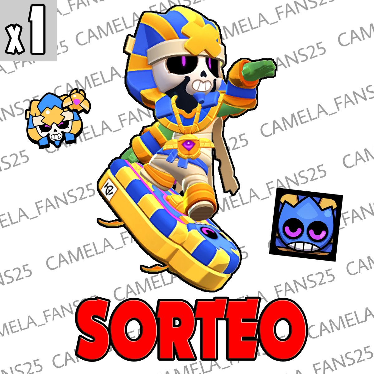🎁SORTEO x1 "Ollie faraón" + REACCIÓN+ ICONO🎁

❤ Follow <a href="/CFans25/">Camela_fans25</a> 
🔁Like y RT

✅Ganadores 11 de Marzo✅

Sortearé otras 3 en Twitch (fechas por confirmar) --> link en mi bio😱

#PharaollieGiveaway #BrawlStars #BrawlTalk
