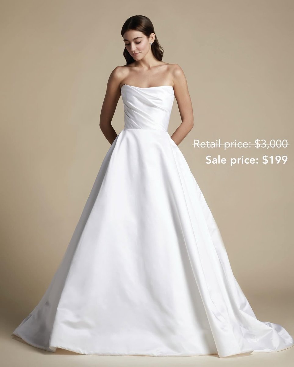 PRICE DROP // $199 wedding dresses 🥂

Our Semi-Annual Sale just got better!  Act fast, these gowns won’t be around for long. Sale ends tonight, shop now before it’s gone 💜

luxereduxbridal.com/collections/se…
