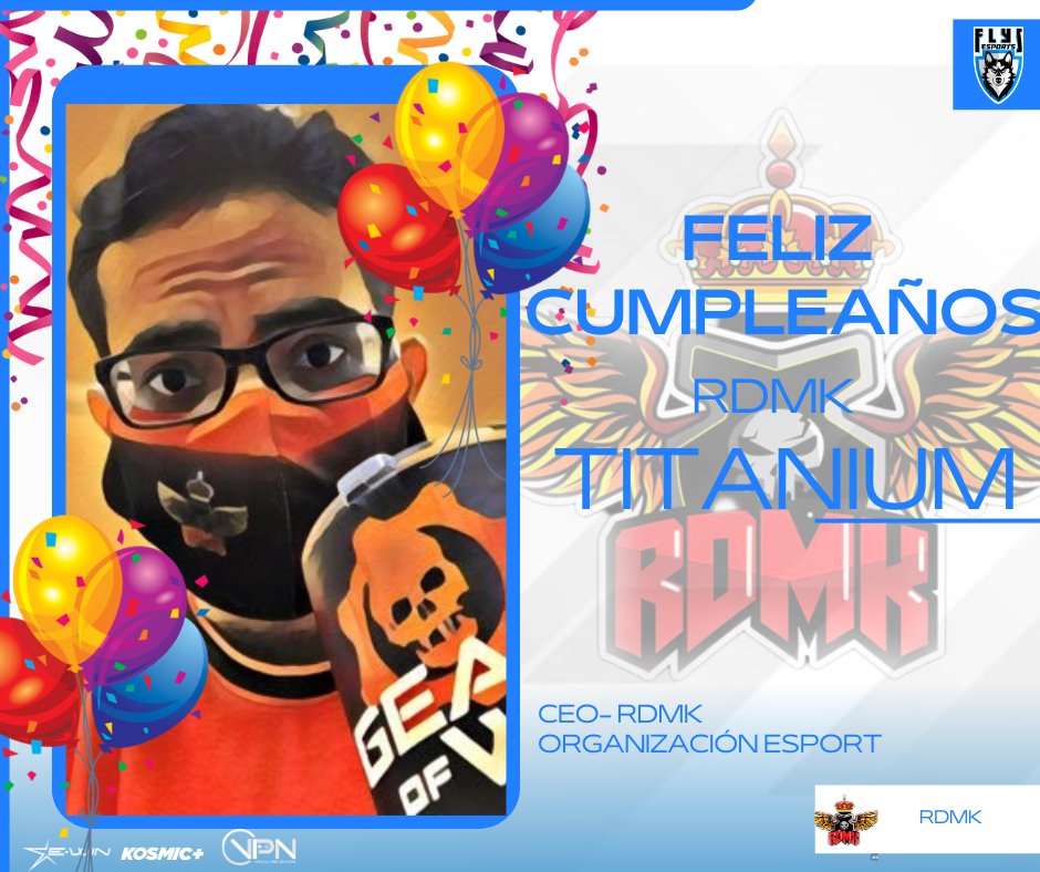 Hoy queremos felicitar a <a href="/RDMK_Titanium/">RDMK Titanium 🇵🇦</a> Ceo de <a href="/TeamRDMK/">Team RDMK</a> con mucho cariño y respeto,reconocemos el trabajo que es llevar una organización.
Siempre con dedicación y pasión

Deseamos que todos tus sueños y metas se cumplan.
🎉FELICIDADES 🎉 🐺💙
De parte de todo el staff de Flyz