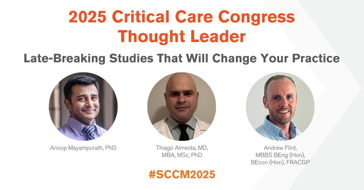 SCCM (@sccm) on Twitter photo Delve into the latest research in the next #SCCM2025 thought leader session, Late-Breaking Studies That Will Change Your Practice, at at 1:30 pm ET. <a href="/critcaremed/">Critical Care Medicine</a> <a href="/pedcritcaremed/">Pediatric Critical Care Medicine</a> <a href="/critcareexplore/">Critical Care Explorations</a>
#SCCM Delve into the latest research in the next #SCCM2025 thought leader session, Late-Breaking Studies That Will Change Your Practice, at at 1:30 pm ET. <a href="/critcaremed/">Critical Care Medicine</a> <a href="/pedcritcaremed/">Pediatric Critical Care Medicine</a> <a href="/critcareexplore/">Critical Care Explorations</a>
#SCCM