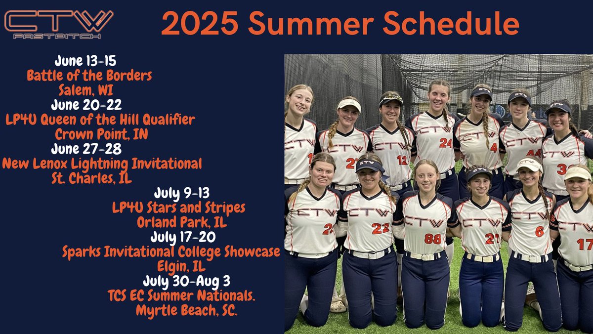 See you this summer! Can't wait to see this team together on the field again after high school season to take on some great competition! 💪🏻