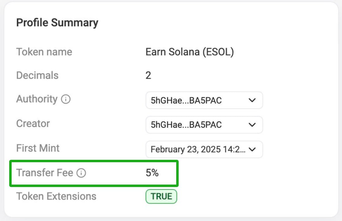 EarnSolanaESOL's tweet image. $ESOL 💵Token with 5% tax and gives solana rewards to all holders💎

LET&apos;S PUSH TOWARDS 10 MILLION MCAP 💯💯💎💎💰💰
solscan.io/token/6HXabQ7i…

6HXabQ7iG4QUXwsiLoWNdZXLZmM7a5CoTGQbCE3ST7ki