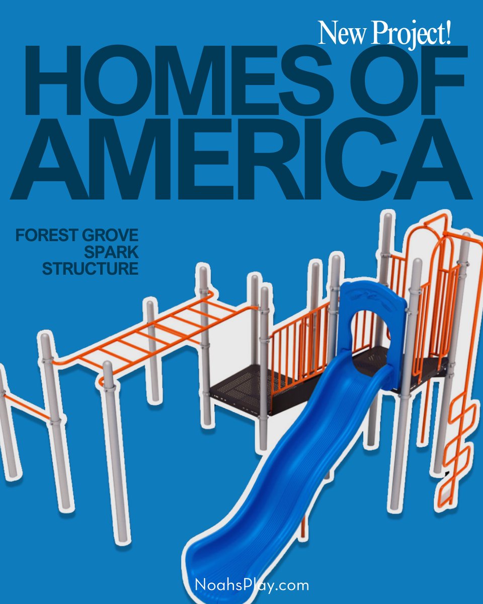 New project with Homes of America! This project includes a Forest Grove Spark Structure!

#NoahsParkAndPlaygrounds #CommercialPlaygrounds