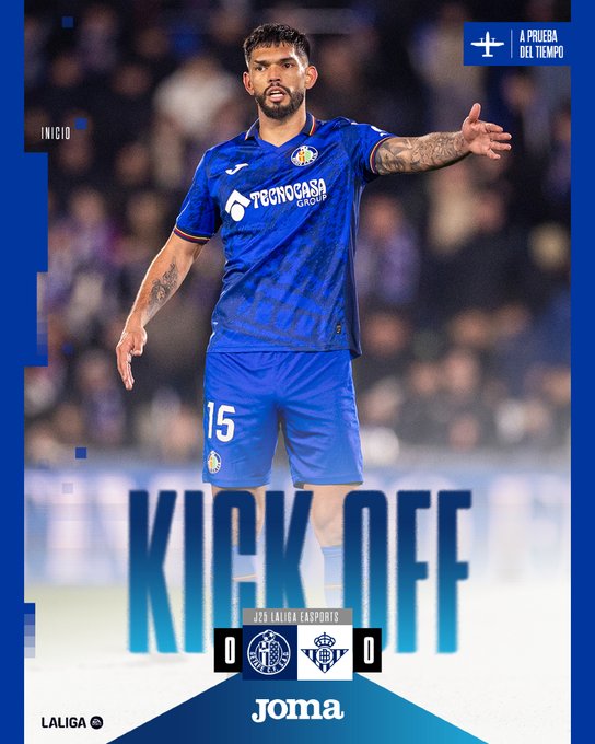 Inicio del partido en el Coliseum. Fuente: X GETAFE CF