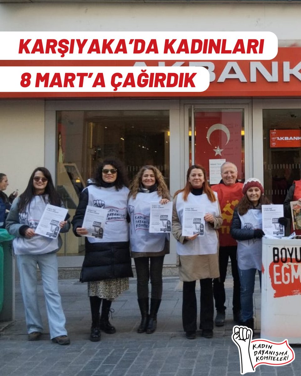 IzmirKdk's tweet photo. İzmir Kadın Dayanışma Komiteleri bugün Karşıyaka Çarşı'da "Kadınlar değil,  bu düzen yenilecek demek için bir araya gelme çağrısını yaptı. 

 Sömürüye, yoksulluğa, şiddete #itirazımvar diyenleri #8Mart'ta Karşıyaka İzban'da buluşmaya bekliyoruz

📅 8 Mart Cumartesi
🕔 17:00
📍Karşıyaka İzban Önü