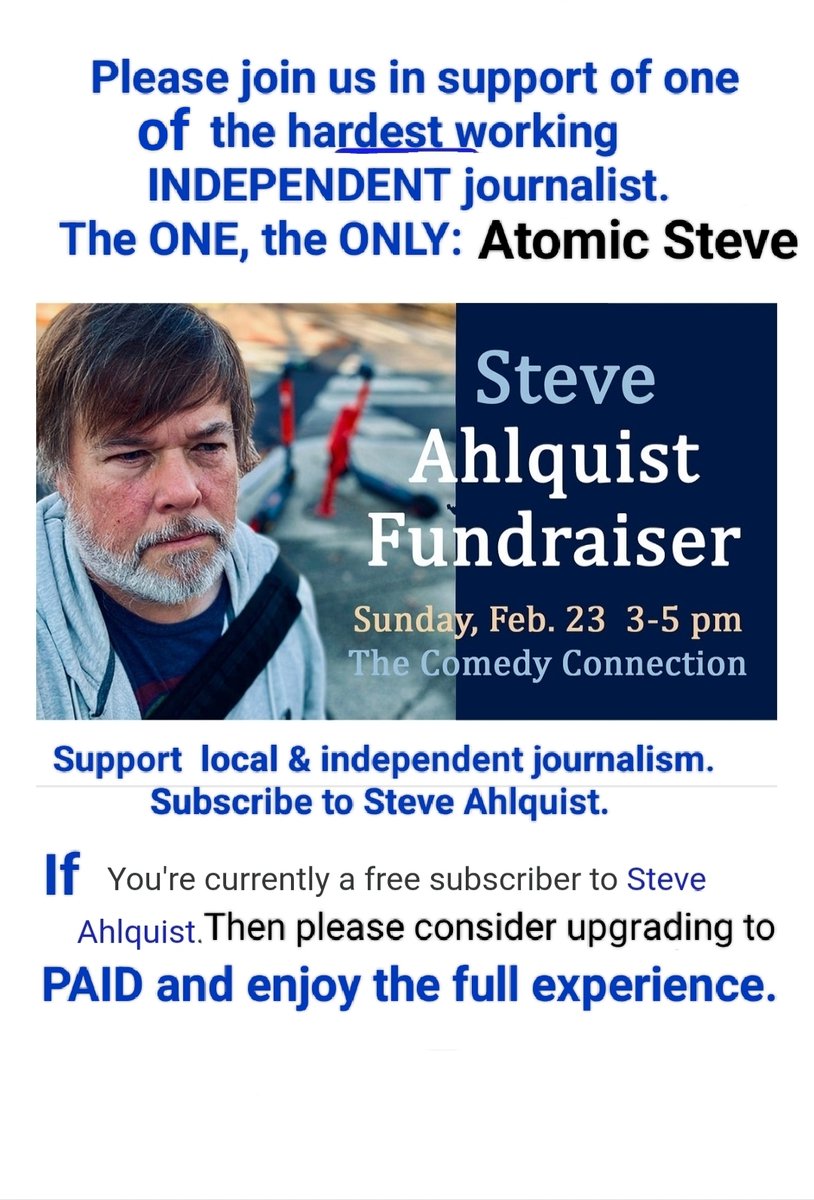 Special Event  celebrating Steve Ahlquist this afternoon 3pm-5pm at the Comedy Connection, Providence.