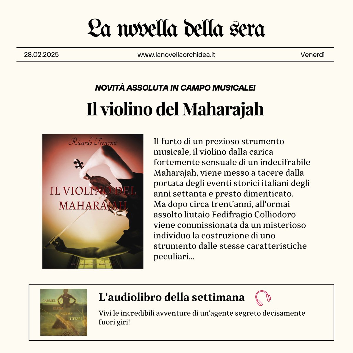 novelleorchidea's tweet photo. È online il nuovo numero della nostra #rivista digitale!

@CasaScrittori @TwittaLibro #editoriadigitale #selfpublishing https://t.co/eLi6GRfxyH