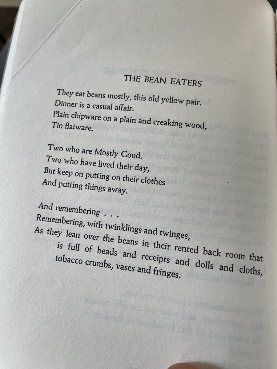 Perhaps you will have dinner tonight with someone you love. Perhaps this poem by Gwendolyn Brooks will say something to you.