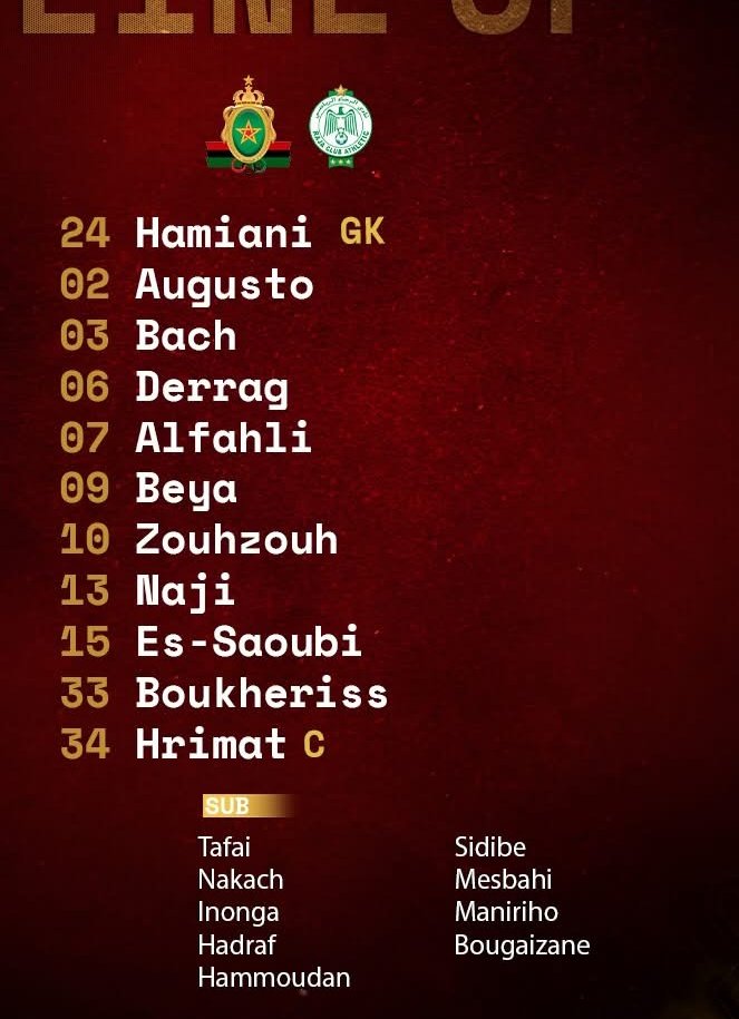 تشكيلة الله يحسن العوان
ماكينشاي و صافي
الله يدير لخير♥️🖤💚