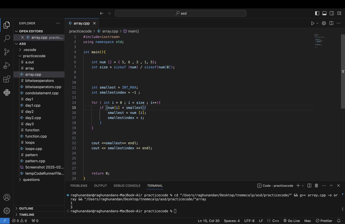 Raghu3339575466's tweet image. "Day 6 of my 100 Days of DSA Challenge! Today, I learned about bitwise operators, scope , and little bit array from @ApnacollegeX by @ @ShradhaKhapra_ Mam. Feeling more confident with every day! #DSA #100DaysOfDSA #BitwiseOperators #Arrays #Scope #LearningJourney"