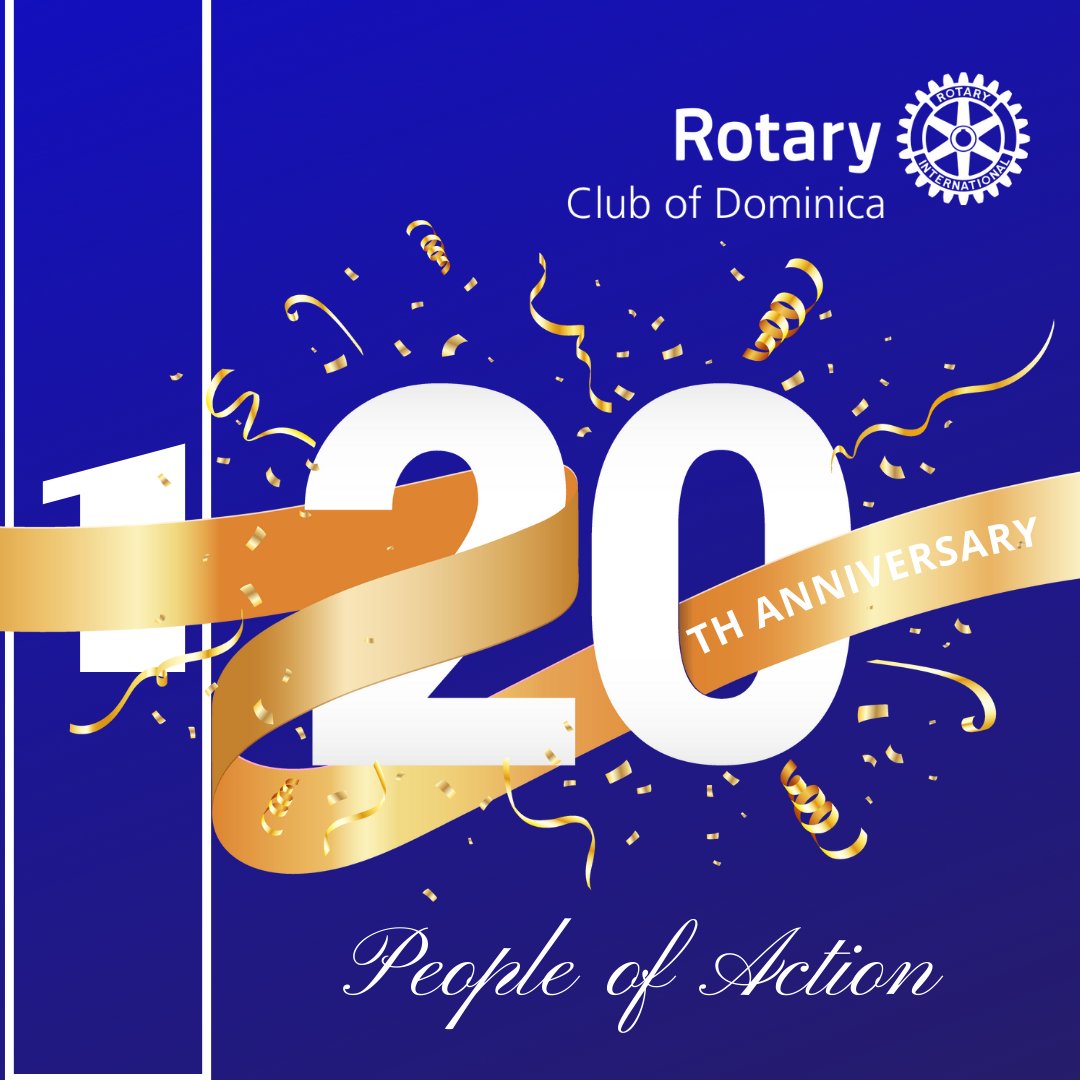 RotaryDominica's tweet photo. Celebrating 120 Years of Service, Impact, and Fellowship! The Rotary Club of Dominica proudly joins the global Rotary family in commemorating this milestone.
  #ServiceAboveSelf #RotaryClubOfDominica #PeopleOfAction #District7030 #MagicofRotary #RotaryInternational https://t.co/oXcPdFOGmF