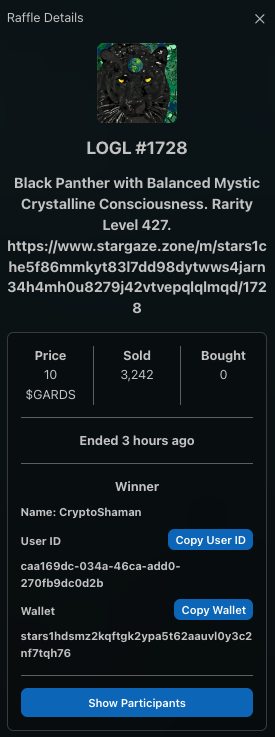 loglnft's tweet photo. Congratulations to @CyptoShaman for winning our first raffle @Plstakingcom hosted by @Underworld_NFTs!!
We are starting our next raffle now, please enter $GARDS for your chance to win:
#LOGL #1490. Rhino🦏 w/ 🟪DOUBLE KHOONI NEELAM 🟪
Stay tuned for the launch of FUTURA https://t.co/PY5YrdRC1H